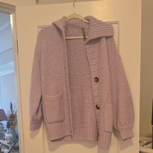 Anthropologie Lilac Knit Cardigan